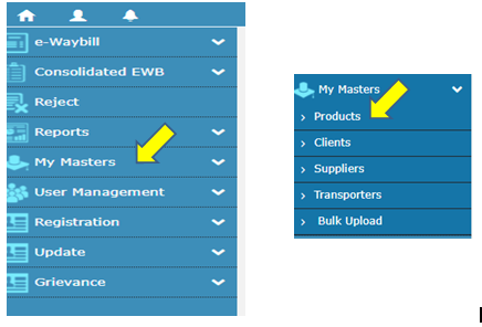 How to manage masters under E- waybill system