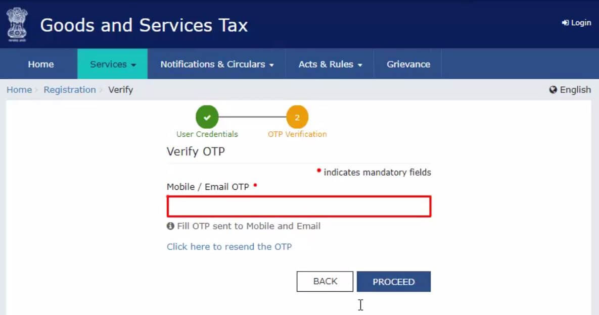 GST registration steps